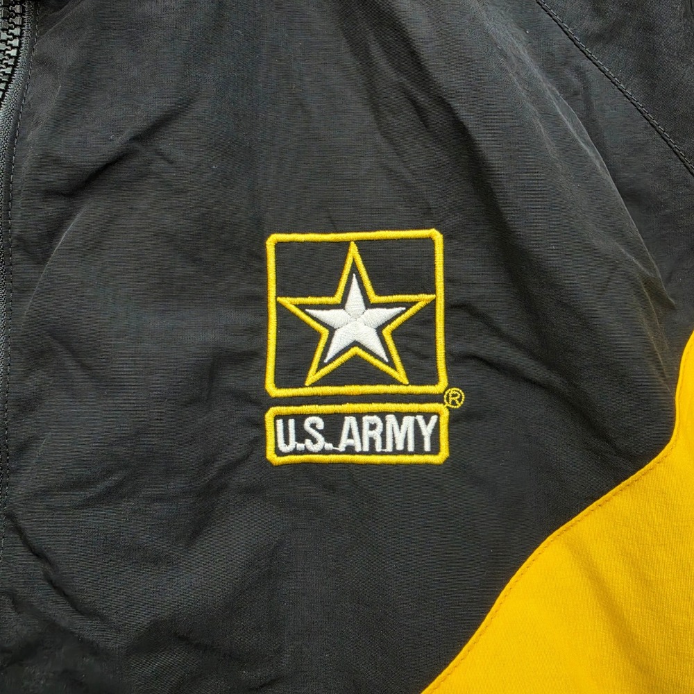 US Army APFU Physical Fitness Uniform Track Jacket Mens Medium Black Full Zip - Picture 3 of 9